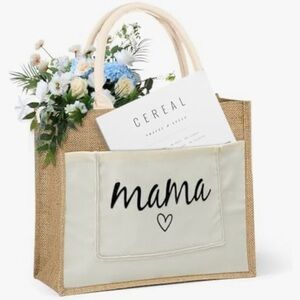 NEW Burlap “Mama” Multipurpose Carrying Tote Bag High Quality - Gift, Grocery